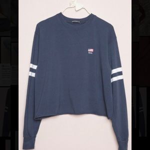 BRANDY MELVILLE blue USA crewneck long sleeve